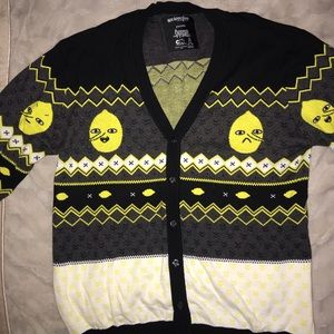Adventure Time Lemongrab Cardigan Mens XL